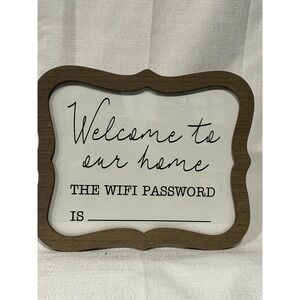 Guest WIFI Password Wood Frame‎ NEW